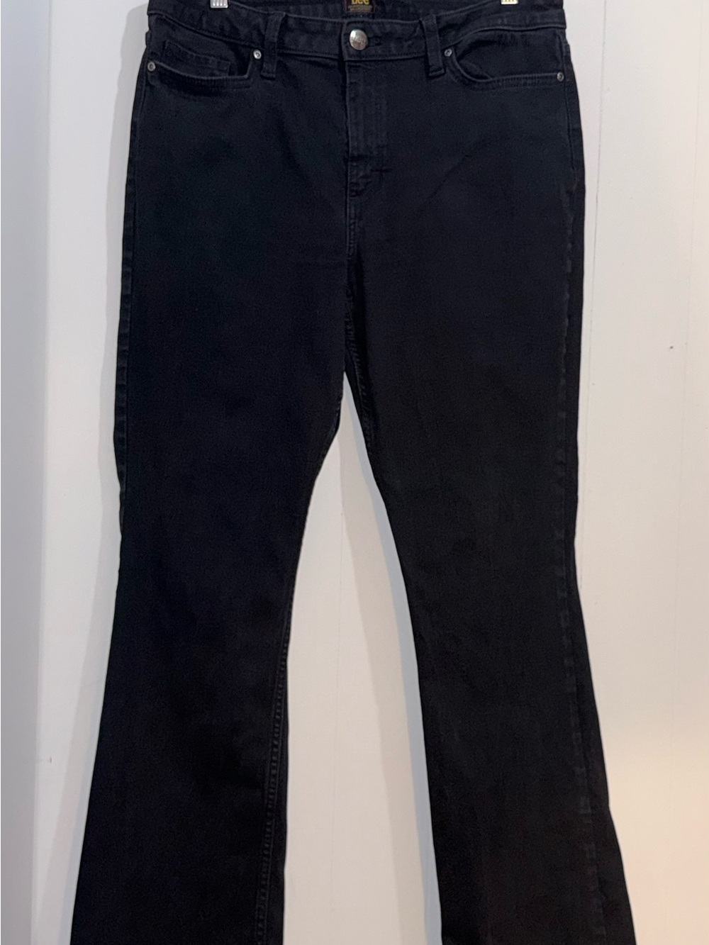Lee Black Regular Fit Mid-Rise Bootcut Jeans - EUC